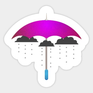 Brolly clouds. Sticker